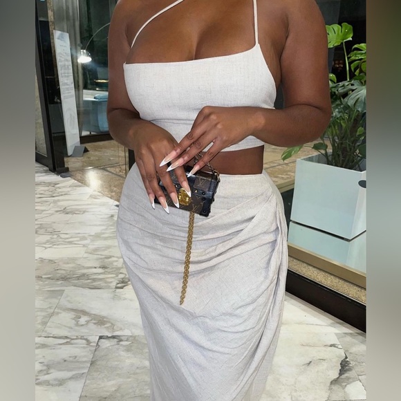 Naked Wardrobe The Linen Maxi Skirt - Picture 14 of 15